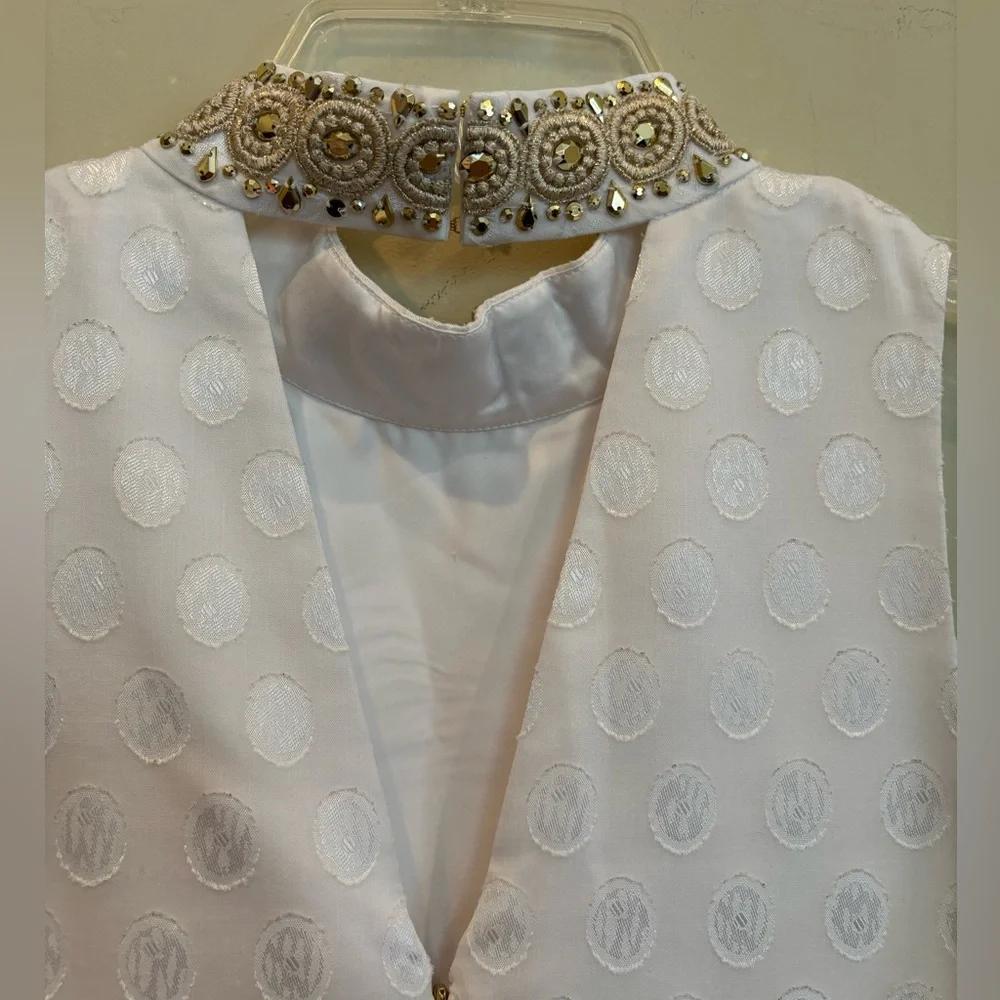 Lilly Pulitzer Foil Printed Polka Dot Resort White Brandi Shift - Picture 3 of 4